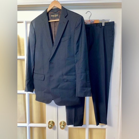 Harry Rosen  Black Formal Suit Timeless Design made in Italy 🇮🇹 Vintage - Picture 1 of 10